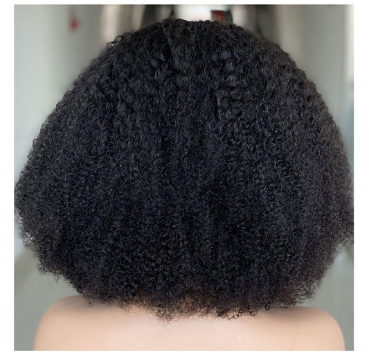 Peluca de Cabello Humano Rizado Sedoso sin Pegamento para Mujeres Negras - Image 2