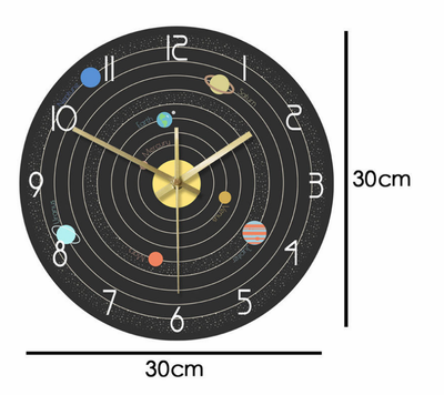 Reloj de Pared Educativo del Sistema Solar - Mapa de los Nueve Planetas - Image 6