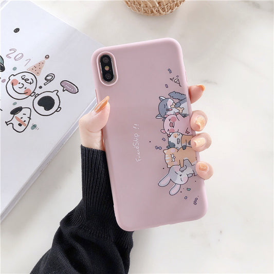Funda Protectora de Silicona Suave para Apple con Diseño de Gato Cartoon