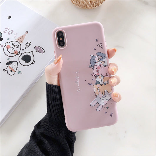 Funda Protectora de Silicona Suave para Apple con Diseño de Gato Cartoon
