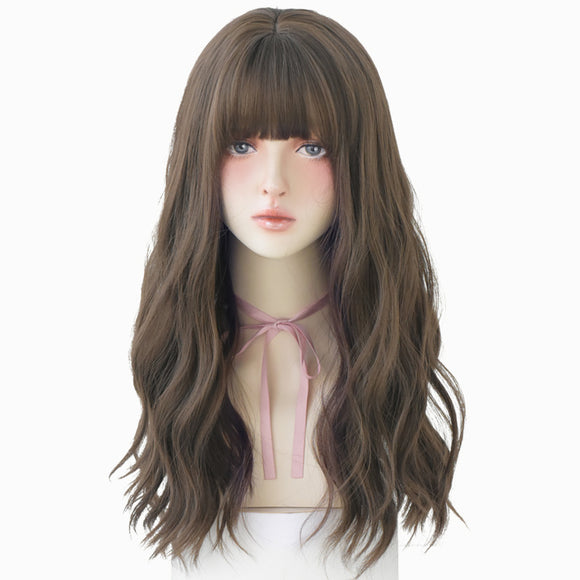 Peluca Larga Ondulada Rizada Natural Voluminosa con Cobertura Total