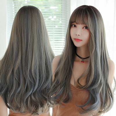 Peluca Larga Rizos Naturales Fibra Resistente Calor Cabello Sintético Premium