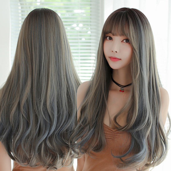 Peluca Larga Rizos Naturales Fibra Resistente Calor Cabello Sintético Premium