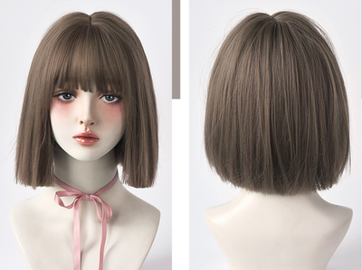 Peluca Corta Estilo Red Net para Rostro Redondo - Diseño Moderno - Image 7