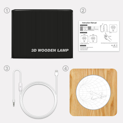 Lámpara Nocturna de Madera Sólida con Acrílico - Image 9