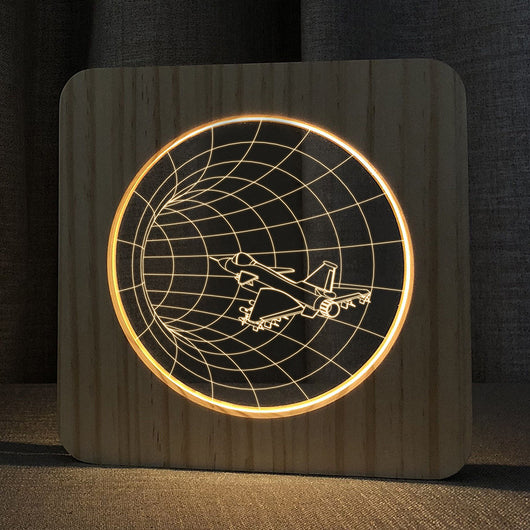 Lámpara Nocturna de Madera Sólida con Acrílico - Image 6