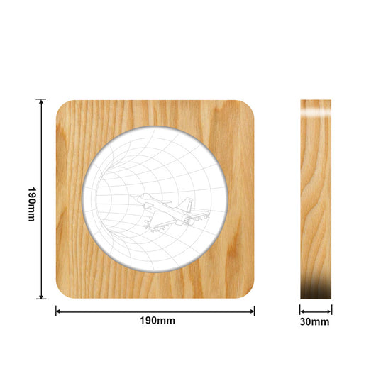 Lámpara Nocturna de Madera Sólida con Acrílico - Image 4