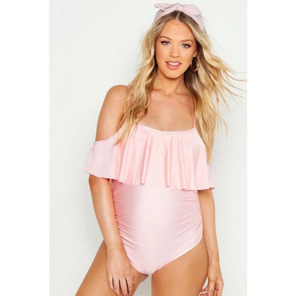 Traje de Baño Premamá Asimétrico con Volantes