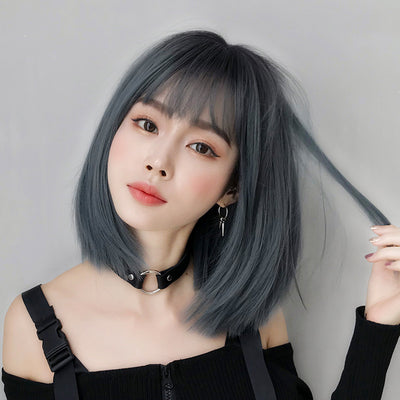 Peluca Bobo Corta con Flequillo Japonés - Estilo Hombro Moderno - Image 12
