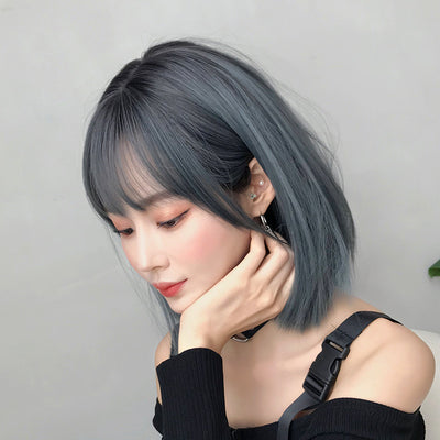 Peluca Bobo Corta con Flequillo Japonés - Estilo Hombro Moderno - Image 10