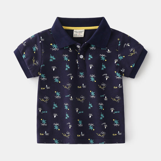Polo Infantil de Algodón Manga Corta para Verano - Image 11