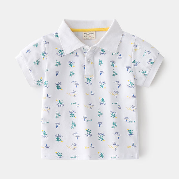 Polo Infantil de Algodón Manga Corta para Verano - Image 4