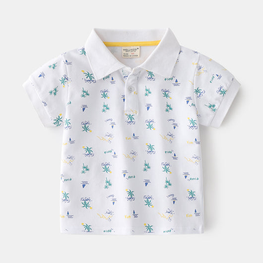 Polo Infantil de Algodón Manga Corta para Verano - Image 4