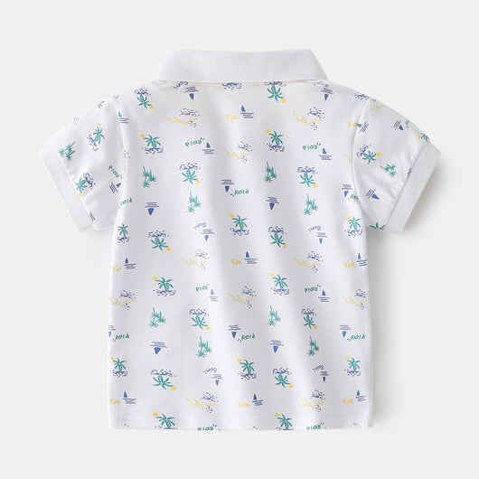 Polo Infantil de Algodón Manga Corta para Verano - Image 3