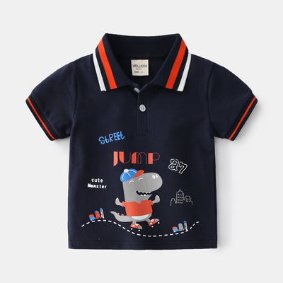 Polo Casual de Manga Corta para Niños - Estilo Urbano Versátil - Image 8