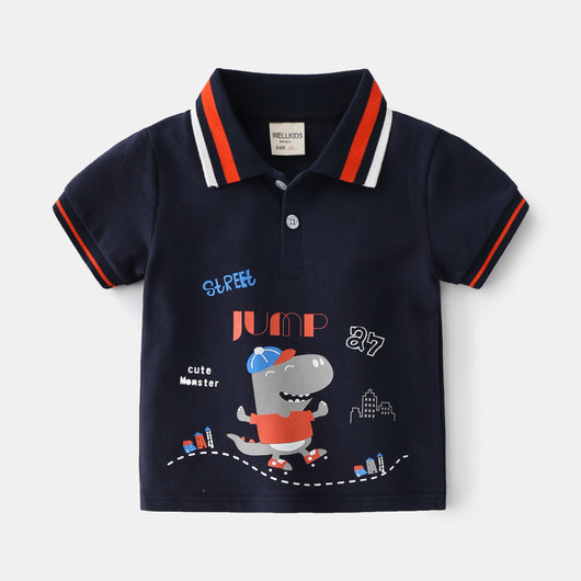 Polo Casual de Manga Corta para Niños - Estilo Urbano Versátil - Image 8