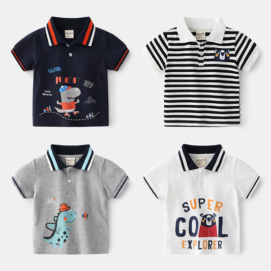 Polo Casual de Manga Corta para Niños - Estilo Urbano Versátil