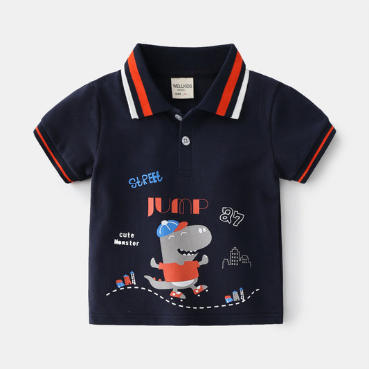 Polo Casual de Manga Corta para Niños - Estilo Urbano Versátil - Image 2