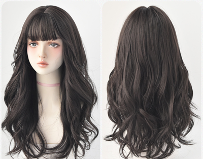 Peluca Ondas Voluminosas para Rostro Redondo - Flequillo Trendy Redes Sociales