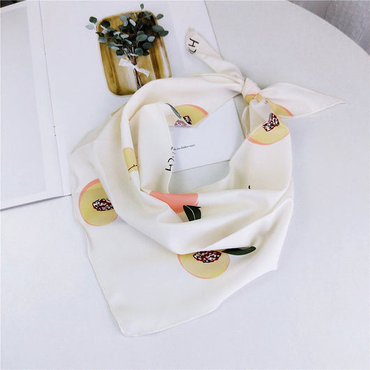 Pañuelo de Seda Estampado Floral Versátil para Mujer - Image 14