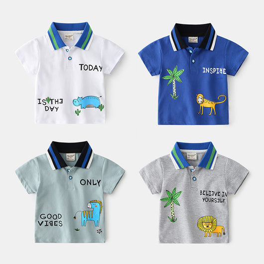 Polo de Algodón para Niño - Manga Corta Verano