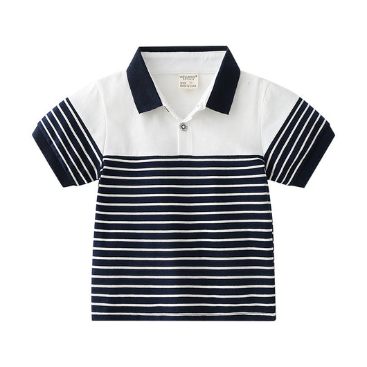 Camiseta Infantil a Rayas de Algodón - Manga Corta Transpirable y Cómoda - Image 11