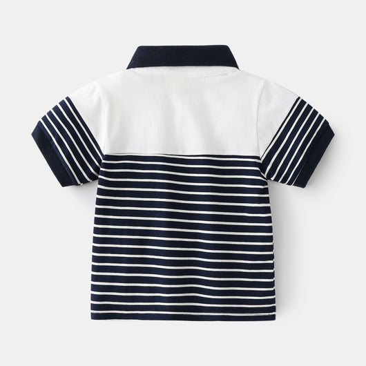 Camiseta Infantil a Rayas de Algodón - Manga Corta Transpirable y Cómoda - Image 8