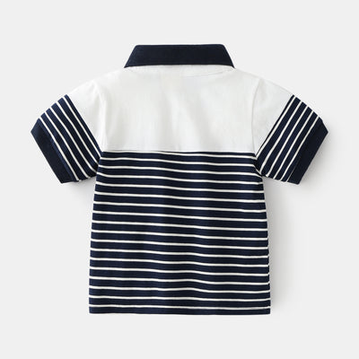 Camiseta Infantil a Rayas de Algodón - Manga Corta Transpirable y Cómoda - Image 8