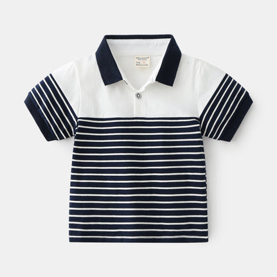 Camiseta Infantil a Rayas de Algodón - Manga Corta Transpirable y Cómoda - Image 4