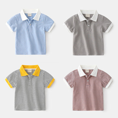 Polo Infantil de Algodón para Niño - Manga Corta Casual de Verano - Image 7