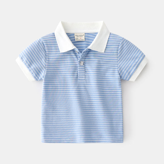Polo Infantil de Algodón para Niño - Manga Corta Casual de Verano - Image 3
