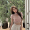 Blusa Cheongsam Corta con Bordado Artesanal de Lujo