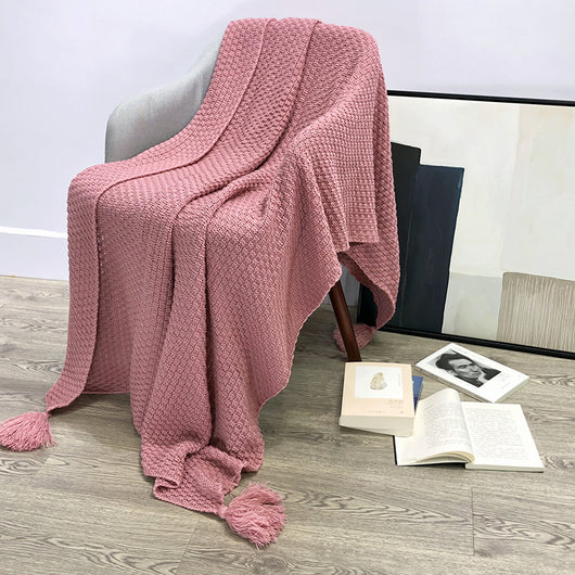 Manta Tejida Estilo Nórdico con Borlas - Confort Casual - Image 9