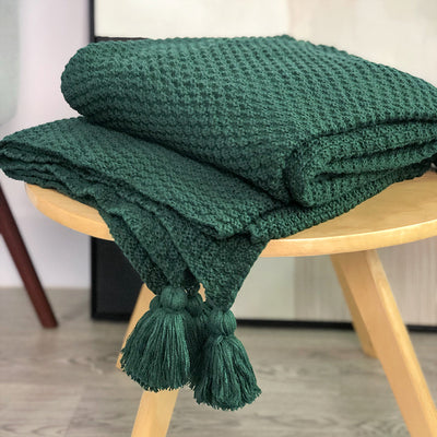 Manta Tejida Estilo Nórdico con Borlas - Confort Casual - Image 7