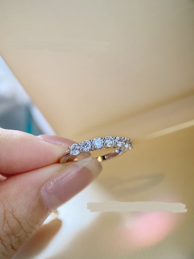 Anillo de Diamantes en Fila Plata de Ley para Mujer - Image 5