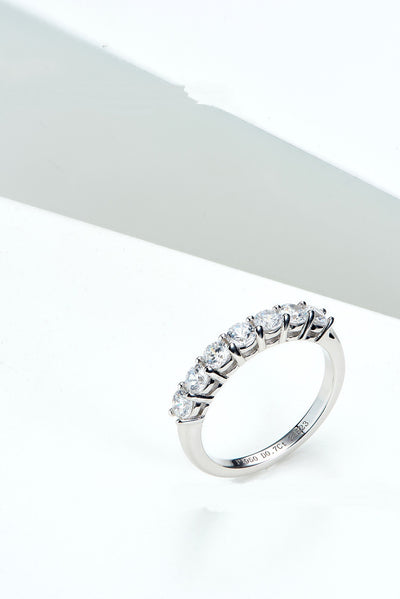 Anillo de Diamantes en Fila Plata de Ley para Mujer - Image 10