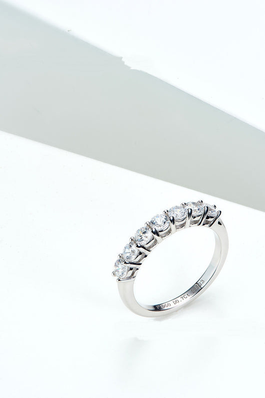 Anillo de Diamantes en Fila Plata de Ley para Mujer - Image 10