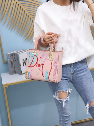 Bolso Mensajero Dama con Lentejuelas Bordadas - Bolsa Portátil de Cuero PU - Image 6