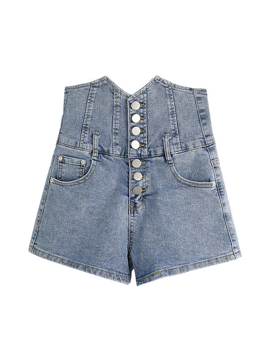 Shorts Denim Cintura Ultra Alta para Mujer - Diseño Ajustado Verano - Image 6
