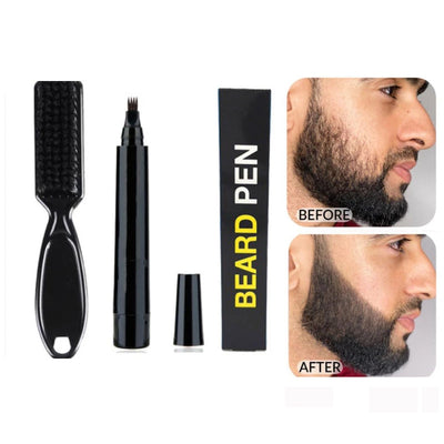 Bolígrafo Rellenador de Barba 4 en 1 con Pincel Integrado - Image 8
