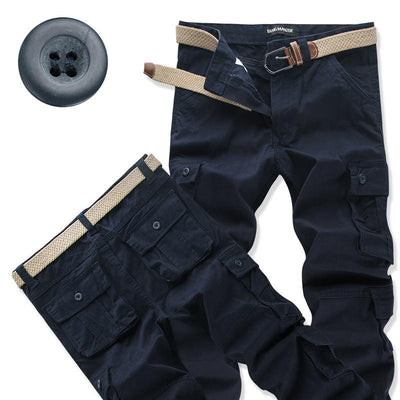 Pantalones Holgados de Cintura Alta con Múltiples Bolsillos Talla Grande - Image 5