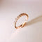 Ladies Beehive Plateado Ring Rose Dorado full 5number