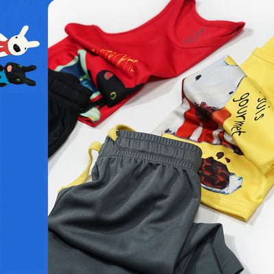 Conjunto Deportivo Niño Dos Piezas - Chaleco y Shorts con Estampado - Image 7