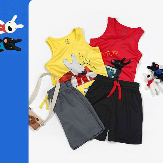 Conjunto Deportivo Niño Dos Piezas - Chaleco y Shorts con Estampado - Image 6