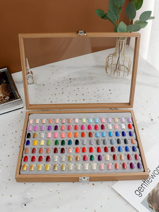 Paleta Organizadora de Esmaltes de Uñas con Diseño en Madera - Image 2