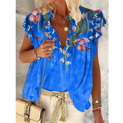 Blusa Estampada Cuello V Talla Grande - Image 5