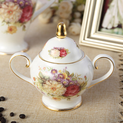 Juego de Taza y Platillo para Té de la Tarde con Diseño Floral Inglés - Image 10