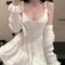 Falda A-Line Holgada Estilo Coreano Blanca