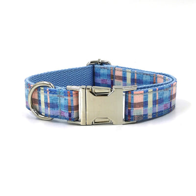 Collar a Cuadros para Perro con Moño — Duradero y Ajustable