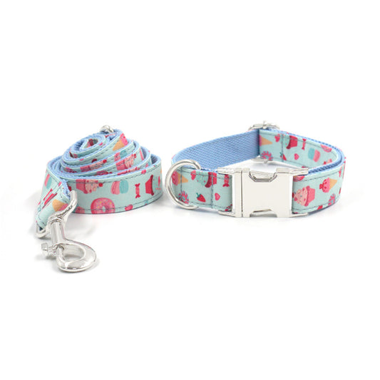 Conjunto de Collar y Correa para Perros Grandes con Letras Personalizables